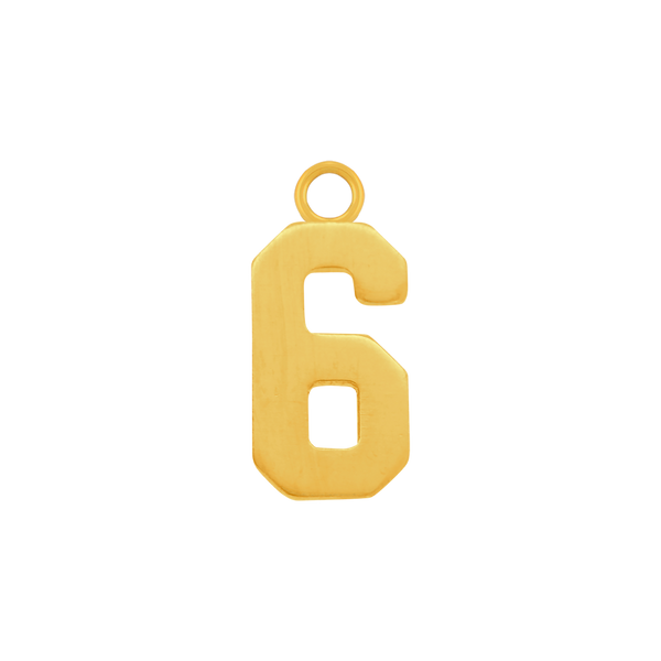 Basic Number Pendants in 14K Gold (15 mm)