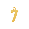 Basic Number Pendants in 14K Gold (15 mm)