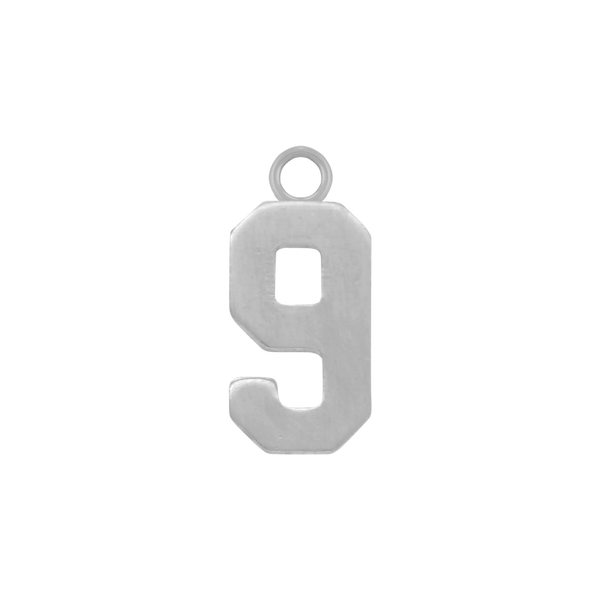 Basic Number Pendants in 14K Gold (15 mm)