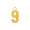 Basic Number Pendants in 14K Gold (15 mm)