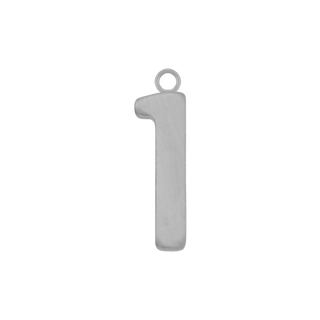Basic Number Pendants in Sterling Silver (20 mm)
