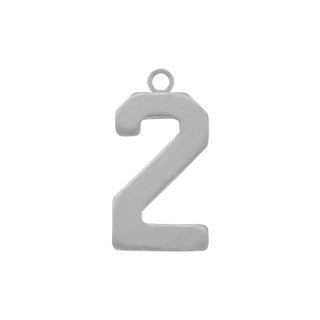 Basic Number Pendants in Sterling Silver (20 mm)