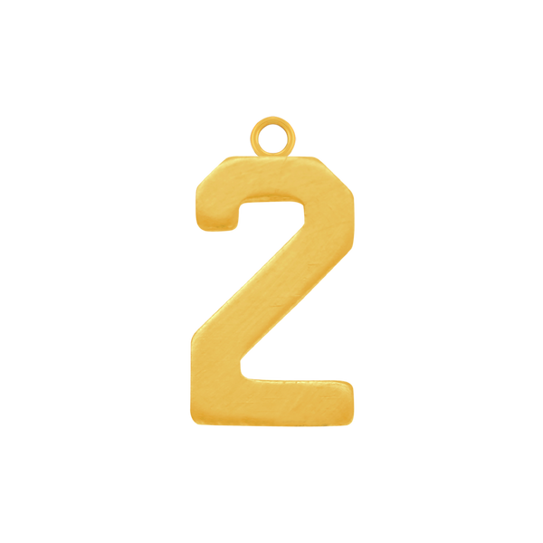 Basic Number Pendants in 14K Gold (20 mm)