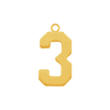 Basic Number Pendants in 14K Gold (20 mm)