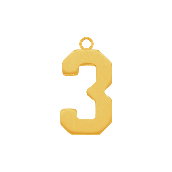 Basic Number Pendants in 14K Gold (20 mm)