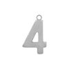 Basic Number Pendants in Sterling Silver (20 mm)