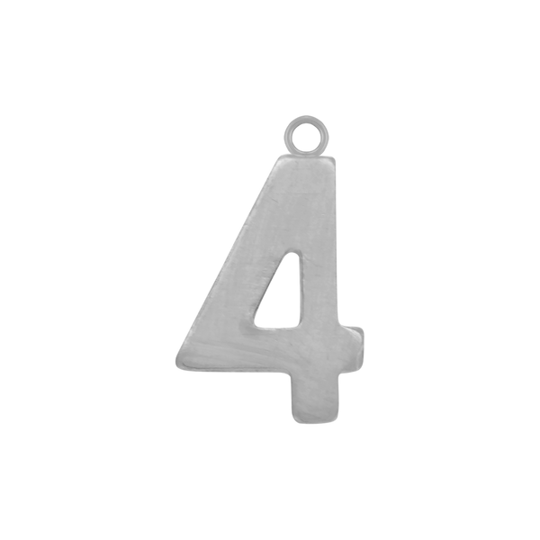 Basic Number Pendants in Sterling Silver (20 mm)