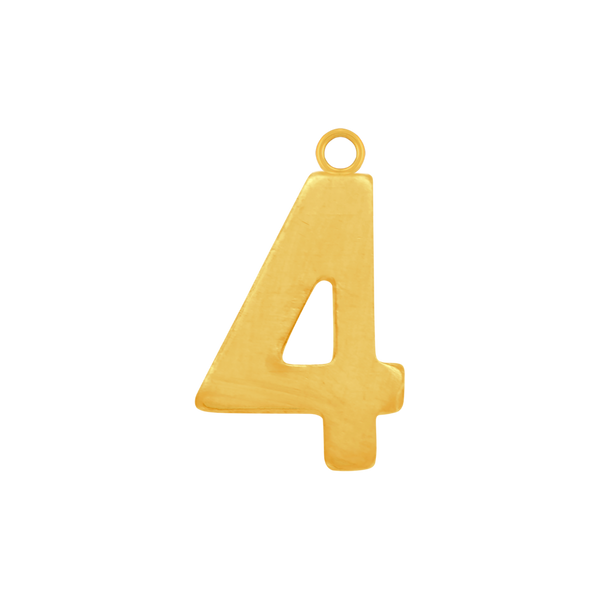 Basic Number Pendants in 14K Gold (20 mm)