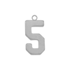 Basic Number Pendants in Sterling Silver (20 mm)