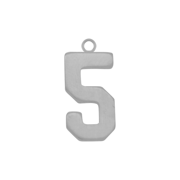 Basic Number Pendants in Sterling Silver (20 mm)