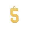 Basic Number Pendants in 14K Gold (20 mm)