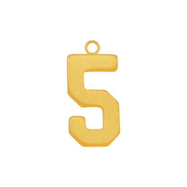 Basic Number Pendants in 14K Gold (20 mm)