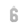 Basic Number Pendants in Sterling Silver (20 mm)
