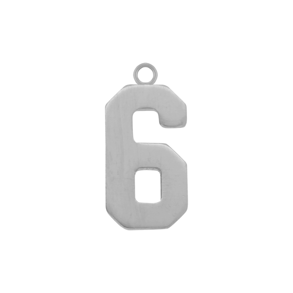 Basic Number Pendants in Sterling Silver (20 mm)