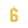 Basic Number Pendants in 14K Gold (20 mm)