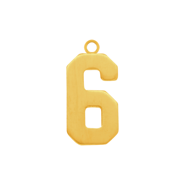 Basic Number Pendants in 14K Gold (20 mm)