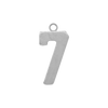 Basic Number Pendants in Sterling Silver (20 mm)
