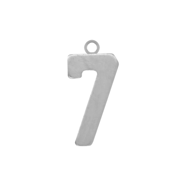 Basic Number Pendants in Sterling Silver (20 mm)
