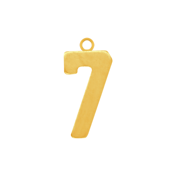 Basic Number Pendants in 14K Gold (20 mm)