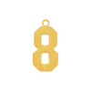 Basic Number Pendants in 14K Gold (20 mm)