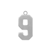 Basic Number Pendants in Sterling Silver (20 mm)