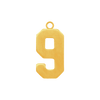 Basic Number Pendants in 14K Gold (20 mm)