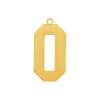 Basic Number Pendants in 14K Gold (25 mm)