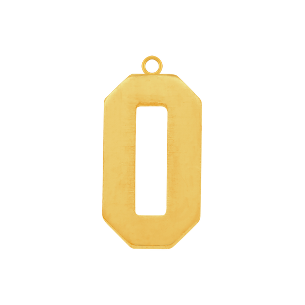 Basic Number Pendants in 14K Gold (25 mm)