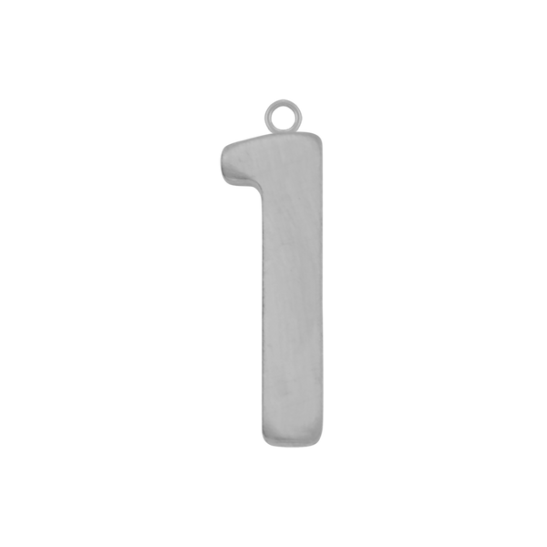 Basic Number Pendants in 14K Gold (25 mm)