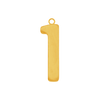 Basic Number Pendants in 14K Gold (25 mm)