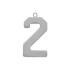 Basic Number Pendants in Sterling Silver (25 mm)