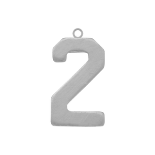 Basic Number Pendants in Sterling Silver (25 mm)