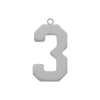 Basic Number Pendants in Sterling Silver (25 mm)