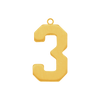 Basic Number Pendants in 14K Gold (25 mm)