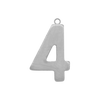 Basic Number Pendants in Sterling Silver (25 mm)