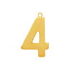 Basic Number Pendants in 14K Gold (25 mm)