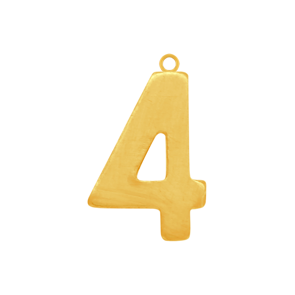 Basic Number Pendants in 14K Gold (25 mm)