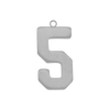 Basic Number Pendants in Sterling Silver (25 mm)