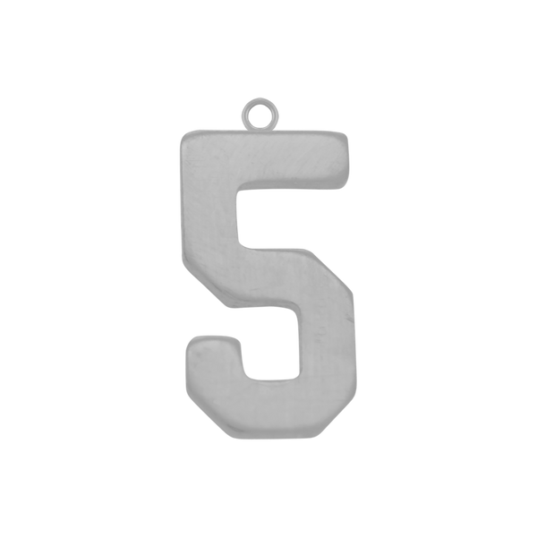 Basic Number Pendants in Sterling Silver (25 mm)