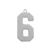 Basic Number Pendants in Sterling Silver (25 mm)