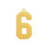 Basic Number Pendants in 14K Gold (25 mm)