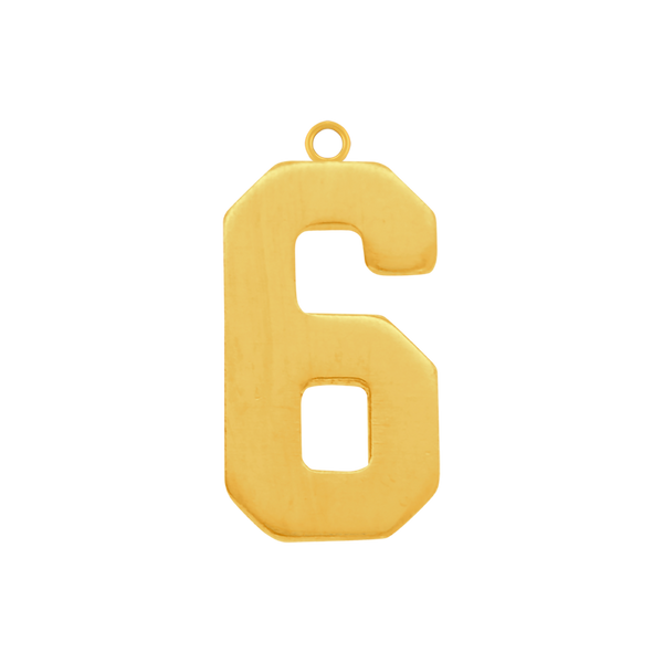 Basic Number Pendants in 14K Gold (25 mm)