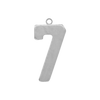 Basic Number Pendants in Sterling Silver (25 mm)