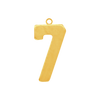 Basic Number Pendants in 14K Gold (25 mm)