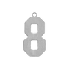 Basic Number Pendants in Sterling Silver (25 mm)