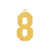 Basic Number Pendants in 14K Gold (25 mm)