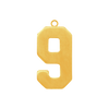 Basic Number Pendants in 14K Gold (25 mm)