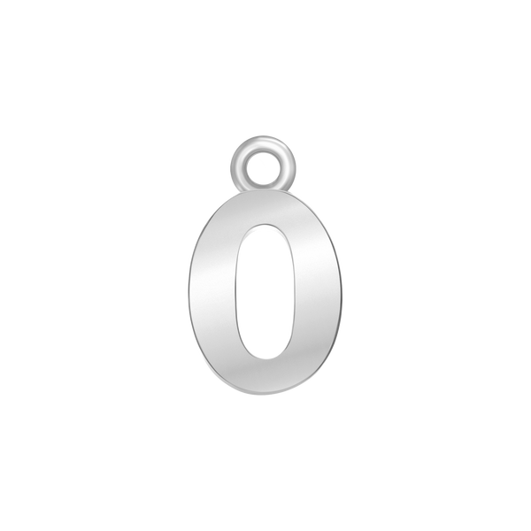 Classic Number Pendants in Sterling Silver (12.5 mm)