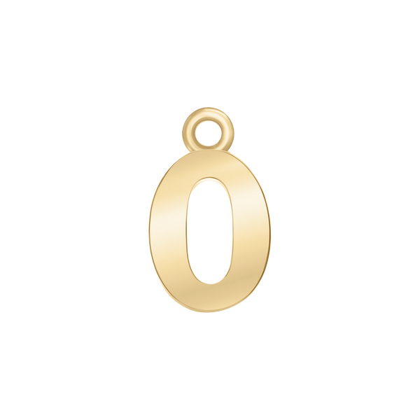 Classic Number Pendants in 14K Gold (12.5 mm)