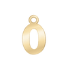 ITI NYC Classic Style Number Pendants in 14K Gold (12.5mm) (100% Polished )